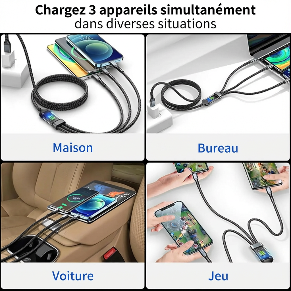 Câble multi-embouts (Ultra-Rapide)