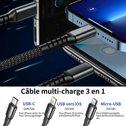Câble multi-embouts (Ultra-Rapide)